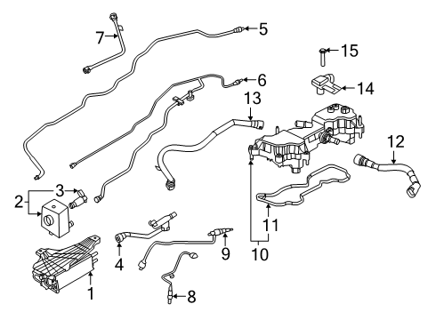 2025 Ford Explorer Fuel Vapour Store Cannister Diagram for L1MZ-9D653-L