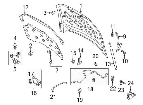 2020 Lincoln MKZ CABLE ASY - HOOD CONTROL Diagram for HP5Z-16916-C
