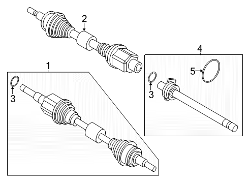 2024 Lincoln Nautilus Front Axle Shaft Diagram for PZ1Z-3B437-C