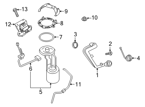 2020 Ford F-350 Super Duty Sender And Pump Assembly Diagram for LC3Z-9H307-N