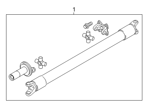 2020 Ford F-150 Drive Shaft Assembly Diagram for JL3Z-4602-Z