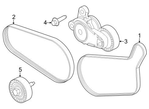 2024 Ford Mustang Tension Pulley Kit Diagram for PZ1Z-8678-A