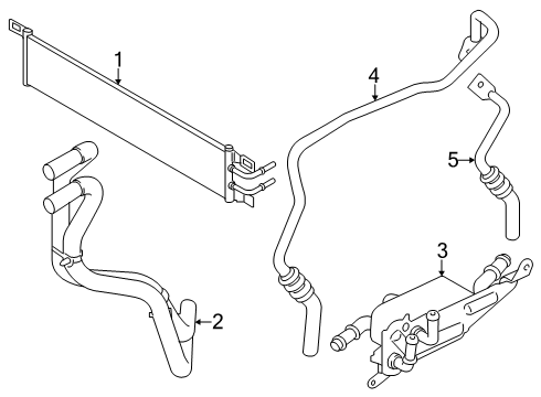 2024 Lincoln Nautilus Oil Cooler Assembly Diagram for MX6Z-7869-A