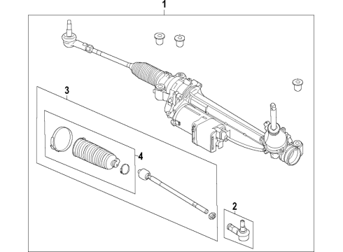 2024 Ford E-Transit Tie Rod Diagram for KK2Z-3A130-E
