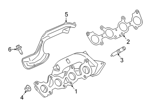 2025 Ford F-150 Exhaust Manifold Heat Shield Diagram for RR7Z-9Y427-A