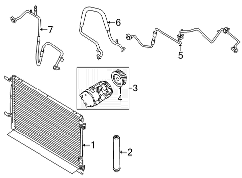 2022 Ford Mustang Compressor Clutch Assembly Diagram for KR3Z-19V649-A