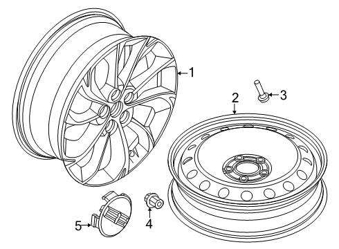 2024 Lincoln Nautilus Wheel Assembly Diagram for R2TZ-1007-A