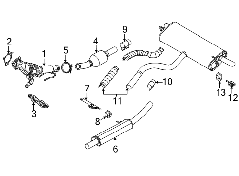 2025 Ford Bronco Sport Exhaust Components Diagram 2