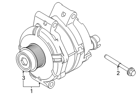 2021 Ford F-150 Alternator Assembly Diagram for ML3Z-10346-E