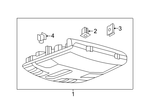 2020 Lincoln Nautilus Overhead Console Assembly Diagram for FA1Z-58519A70-HBR