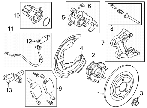 2025 Lincoln Nautilus Wheel Hub Assembly Diagram for PCPZ-1104-A