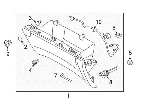 2022 Ford Edge Control Switch And Wire Assembly Diagram for FT4Z-14413-C