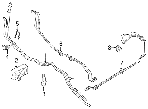 2023 Ford F-250 Super Duty CLAMP - HEADLINING Diagram for -W527351-S444