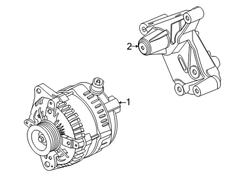 2021 Ford E-350/E-350 Super Duty Alternator Assembly Diagram for LC4Z-10346-A