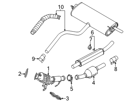 2021 Ford Bronco Sport Converter Assembly Diagram for LX6Z-5E212-KQ