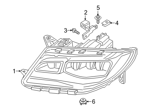 2020 Lincoln MKZ Headlamp Assembly Diagram for JP5Z13008U