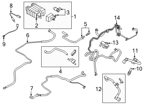 2020 Lincoln MKZ Hose Fuel Vapour Diagram for HG9Z-9G297-K