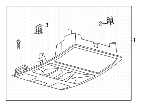 2024 Ford Escape Overhead Console Assembly Diagram for LJ6Z-58519A70-AG