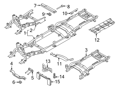 2022 Ford F-250 Super Duty BRACKET - TRAILER COUPLING SUP Diagram for LC3Z-5L028-B