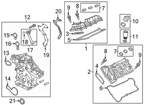 2021 Ford F-150 Gasket Diagram for ML3Z-6020-A
