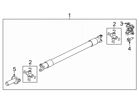 2025 Lincoln Navigator Drive Shaft Assembly Diagram for JL1Z-4602-Q