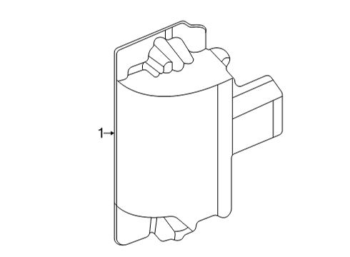 2022 Ford Bronco Licence Plate Lamp Assembly Diagram for HL3Z-13550-A