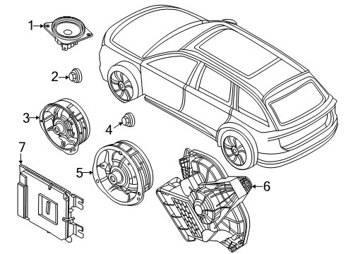 2024 Lincoln Nautilus Speaker Assembly Diagram for R2TZ-18808-H