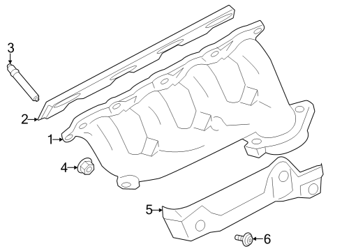2023 Ford F-350 Super Duty Exhaust Manifold Assembly Diagram for PC3Z-9431-B