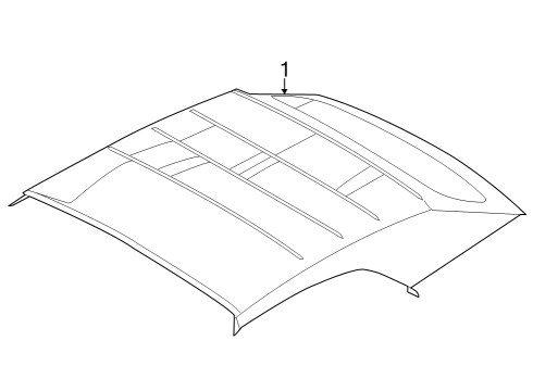 2024 Ford Mustang Headlining - Roof Diagram for FR3Z-7651916-AC