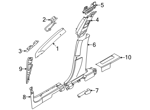 2025 Lincoln Nautilus Plate - Door Scuff Diagram for R2TZ-5813209-AD