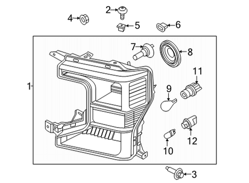 2020 Ford F-250 Super Duty RIVET - PLASTIC Diagram for -W720711-S300