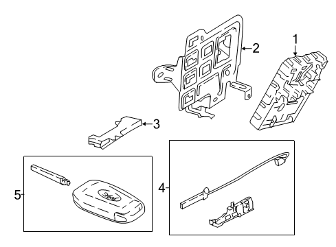 2022 Ford EcoSport KIT - ALARM/KEYLESS LOCK SYSTE Diagram for LU5Z-15604-BP