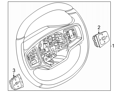 2024 Lincoln Nautilus Steering Wheel Assembly Diagram for R2TZ-3600-DB
