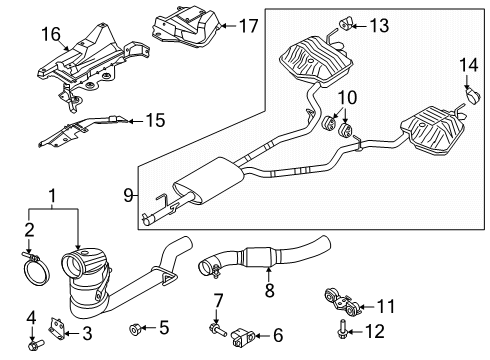 2025 Ford Explorer Converter Assembly Diagram for R1MZ-5E212-A