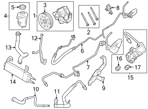 2024 Ford F-350 Super Duty Tube Assembly Diagram for PC3Z-3A713-M