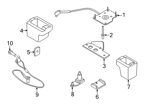 2023 Ford Transit Mounting Plate Diagram for BK3Z-1424-B