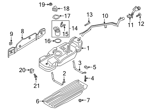 2025 Ford Expedition Sender And Pump Assembly Diagram for RL1Z-9H307-A