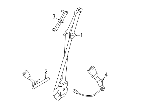 2020 Lincoln Nautilus Pretensioner Seat Belt Retractor Diagram for FA1Z-58611B08-AU