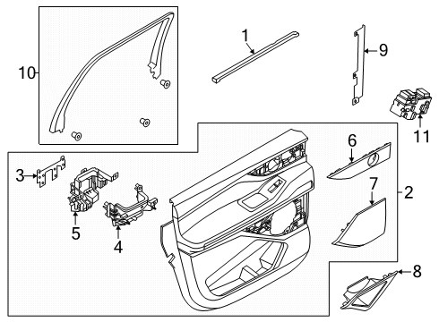 2025 Lincoln Navigator Interior Trim - Rear Door Diagram 2