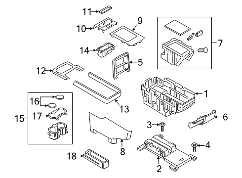 2025 Lincoln Aviator Cup Holder Diagram for RC5Z-7813562-AA
