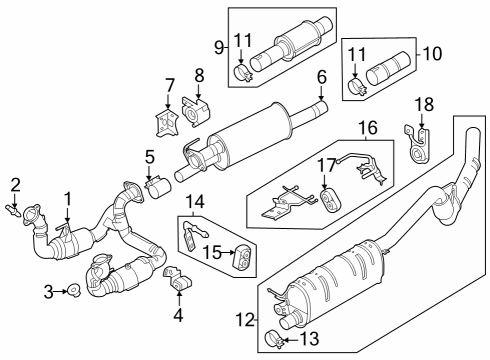 2024 Ford F-250 Super Duty Converter Assembly Diagram for PC3Z-5F250-B