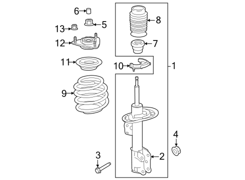 2024 Ford Mustang Bumper Diagram for PR3Z-3020-A