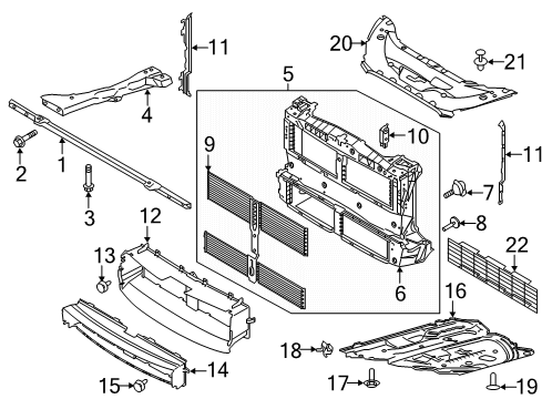 2024 Lincoln Corsair SHIELD - ENGINE COMPARTMENT SP Diagram for LX6Z-6775-AD