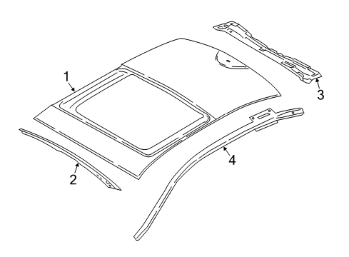 2020 Lincoln Continental FRAME - SLIDING ROOF PANEL OPE Diagram for GD9Z-5450056-C
