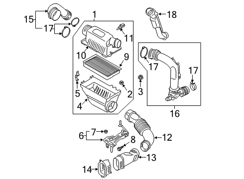 2022 Ford Explorer Air Hose Diagram for M1MZ-9B659-A