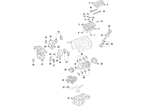 2024 Ford F-150 Engine Assembly Diagram for RL3Z-6007-D