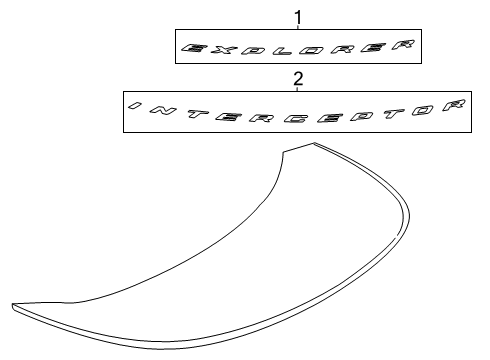 2025 Ford Explorer ORNAMENT - TRIM PANEL Diagram for RB5Z-9942528-C