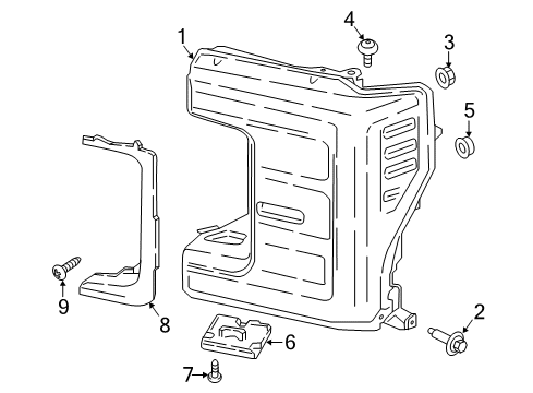 2020 Ford F-350 Super Duty Processor Lighting Control Diagram for JX7Z-13C788-L