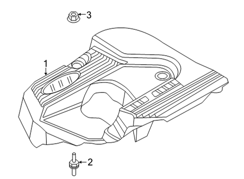 2022 Ford Explorer Cover Diagram for L1MZ-6A949-C
