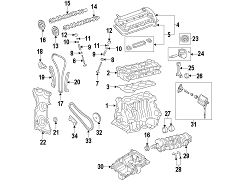 2020 Lincoln MKZ Front Cylinder Cover Diagram for KS7Z-6019-B